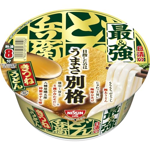どん兵衛 日清の最強どん兵衛 きつねうどん [八幡屋礒五郎 特製ゆず七味唐辛子] 日清食品 カップ麺 93g×12個