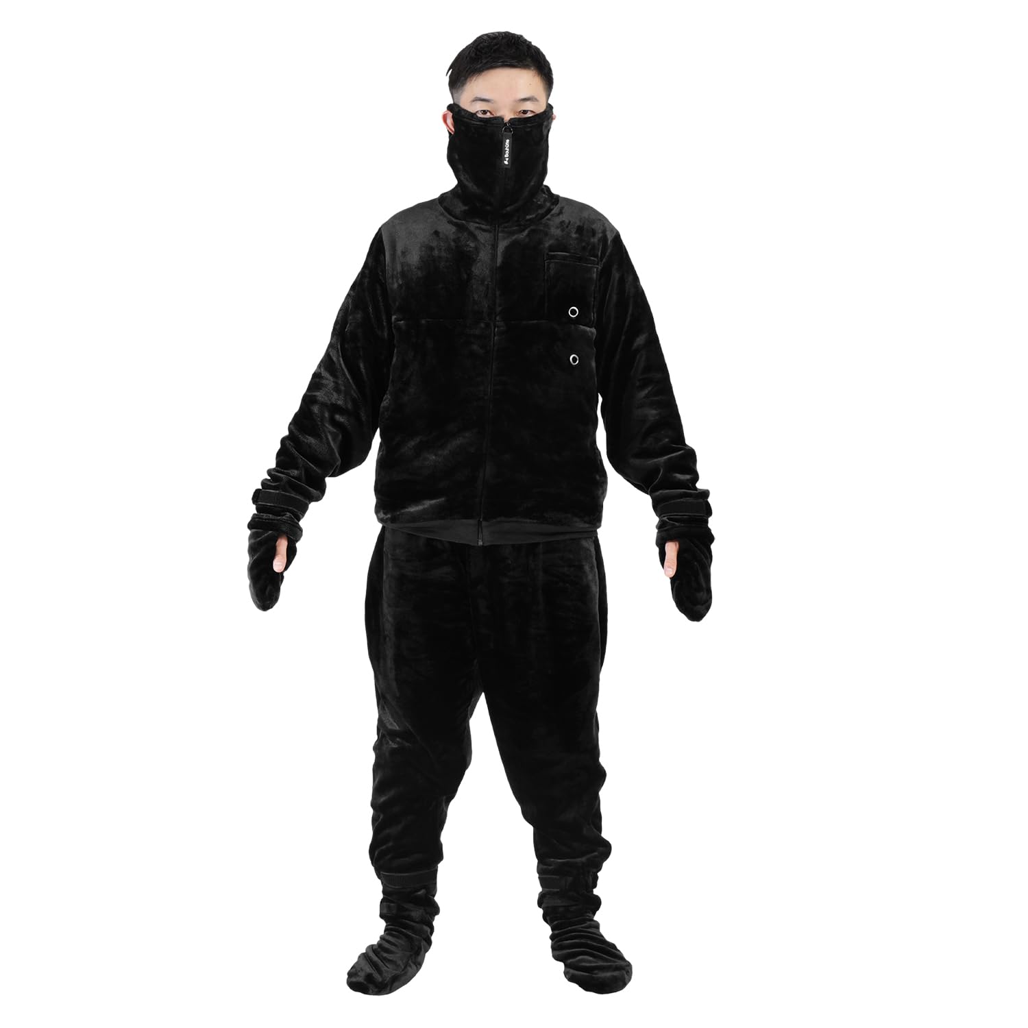 [バウヒュッテ] 着る毛布 ゲーミング着る毛布 『ダメ着4SG』 HFD-4SG25-L-BK ブラック L