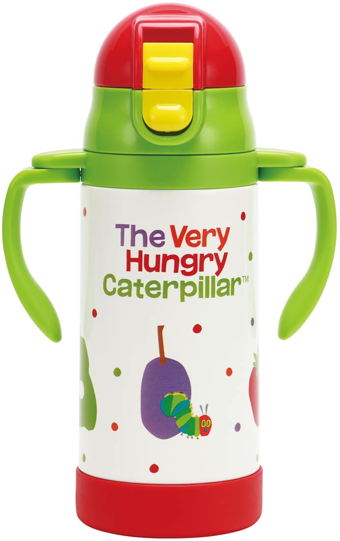 スケーター(Skater) 両手 ストロー付き ステンレス 水筒 350ml ベビーマグ はらぺこあおむし フルーツ STWM3N-A