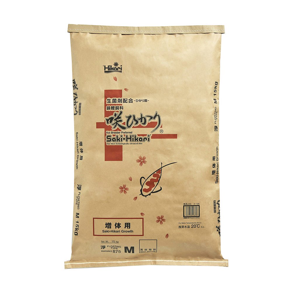 鯉の餌 咲ひかり 増体用 浮上 M 15kg 錦鯉 餌 飼料 CRC10―41―70―10―00
