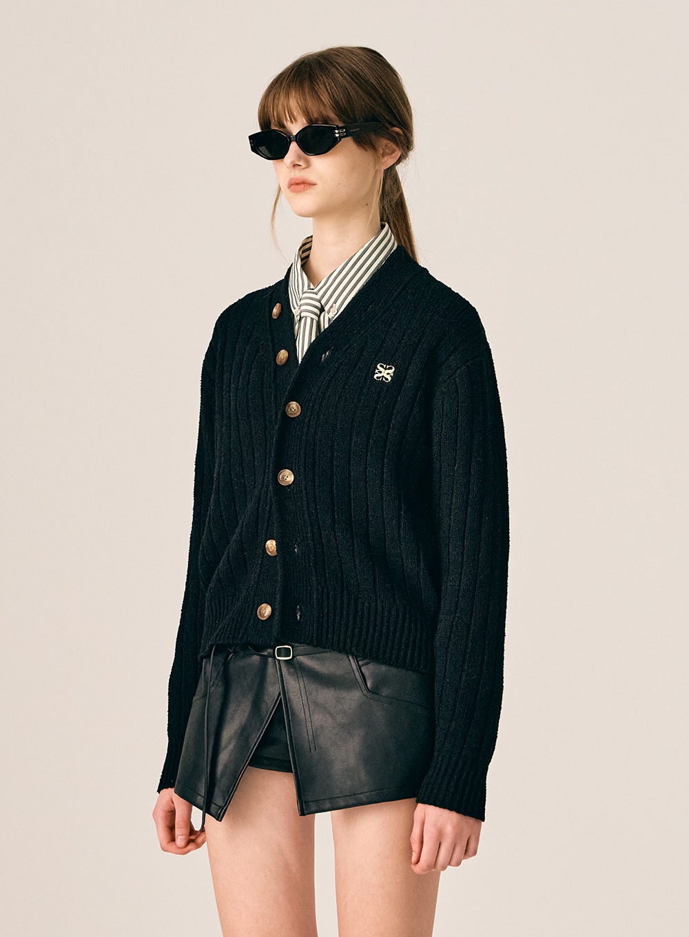 SATUR】セターFARO OVER BOUCLE CARDIGAN