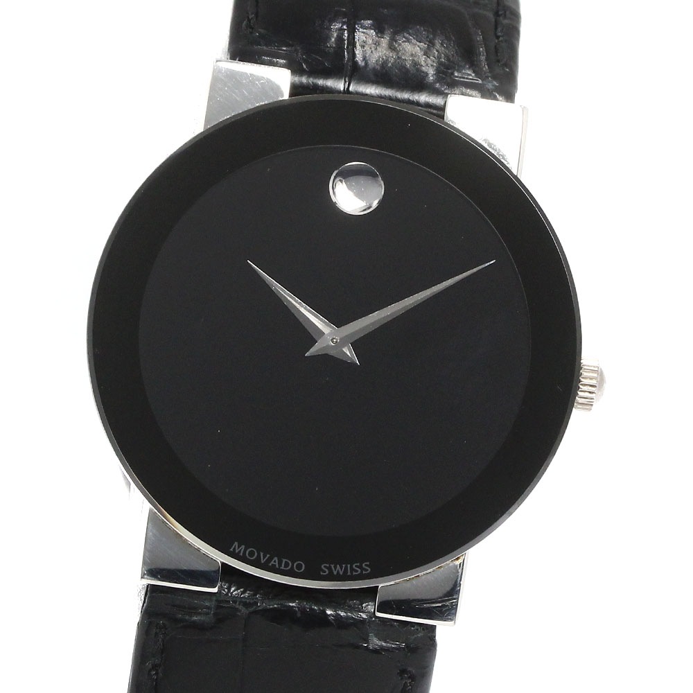 モバード Movado 38.55.877 ミュージアム PT950 50th 100本限定 手巻き メンズ 保証書付き_794612【中古】