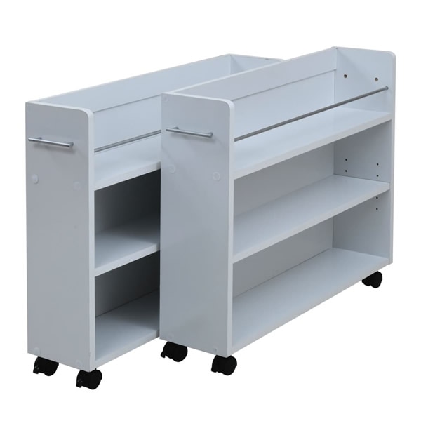 JKプラン 押入れ 収納 ラック 2個セット （1個あたり）幅19.5 奥行78.5 高さ65.5 SGT-0130-WH ホワイト