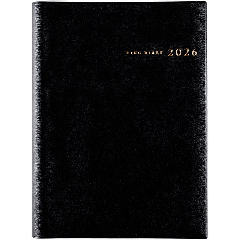 （まとめ買い）高橋書店 2026年 手帳 No.452 リングダイアリー A5判 週間セパレート式＆月間ブロック式 黒 [x3]