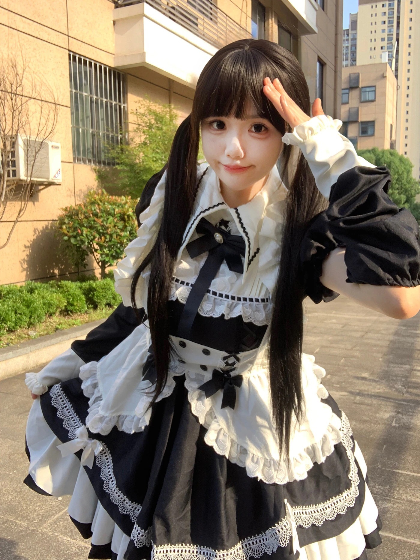 新作満点メイドコスム メイド服 取り外し可能な袖付き ロリータ衣装 ライブ配信用衣装
