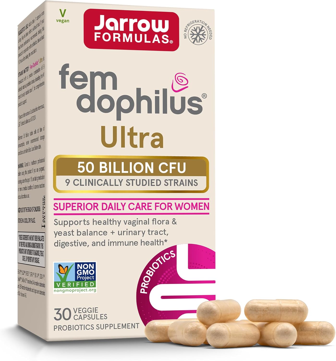 Jarrow ジャローFem-Dophilus Ultra - 常温保存 30錠 カプセル