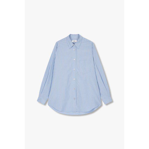 ストライプのロング長袖シャツ9105221178053