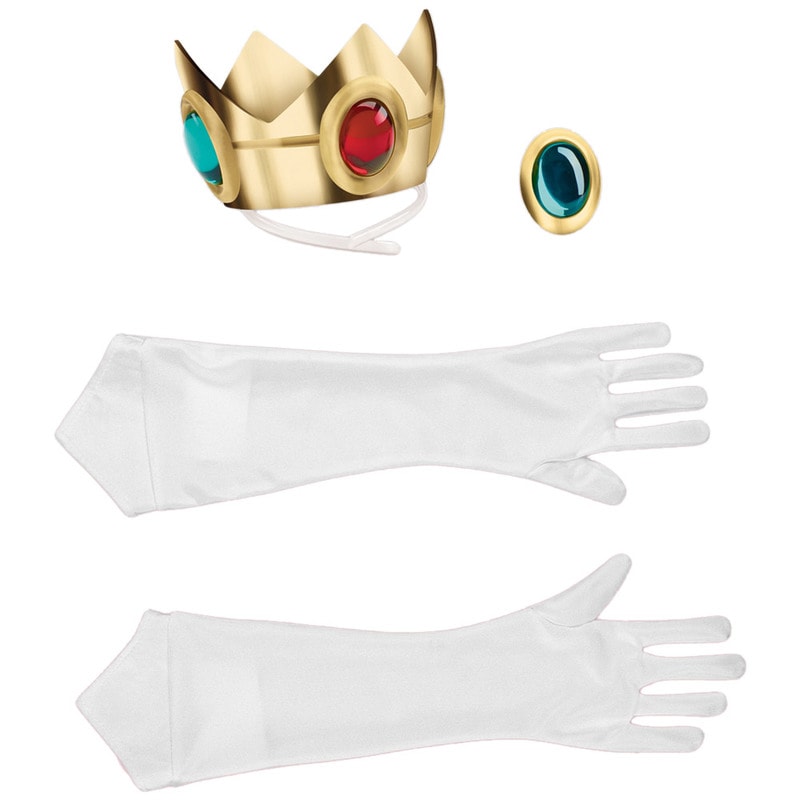 コスプレ 仮装 ピーチ姫 アクセサリーキット 【 コスプレ 衣装 ハロウィン ローブ プチ仮装 キャラクター パーティーグッズ マリオブラザーズ 手袋 グローブ ハロウィン 衣装 大人用 変装グッズ