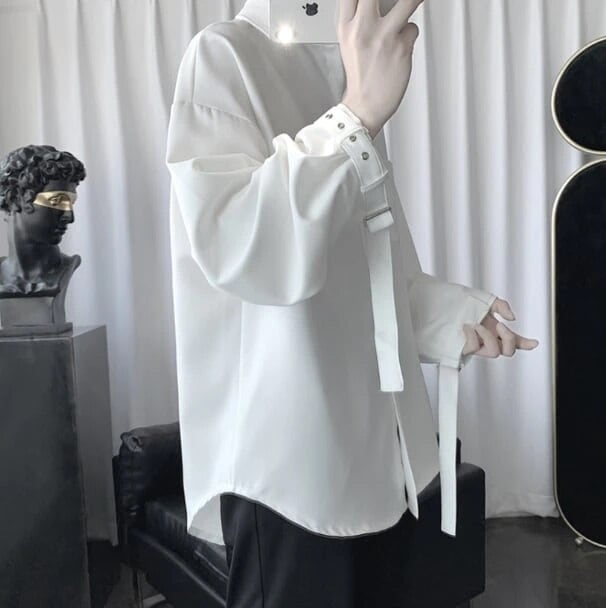トップス 上着 人気 おすすめ おしゃれ お洒落 激安 安い プチプラ カジュアルシャツ 長袖 ロング レギュラーカラー ビッグシルエット オーバーサイズ ワイド 無地 可愛い sh0129