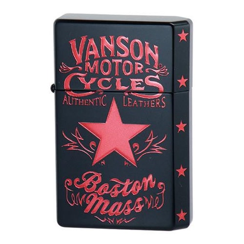 オイルライター vanson×GEAR TOP V-GT-08 スターデザイン ブラック