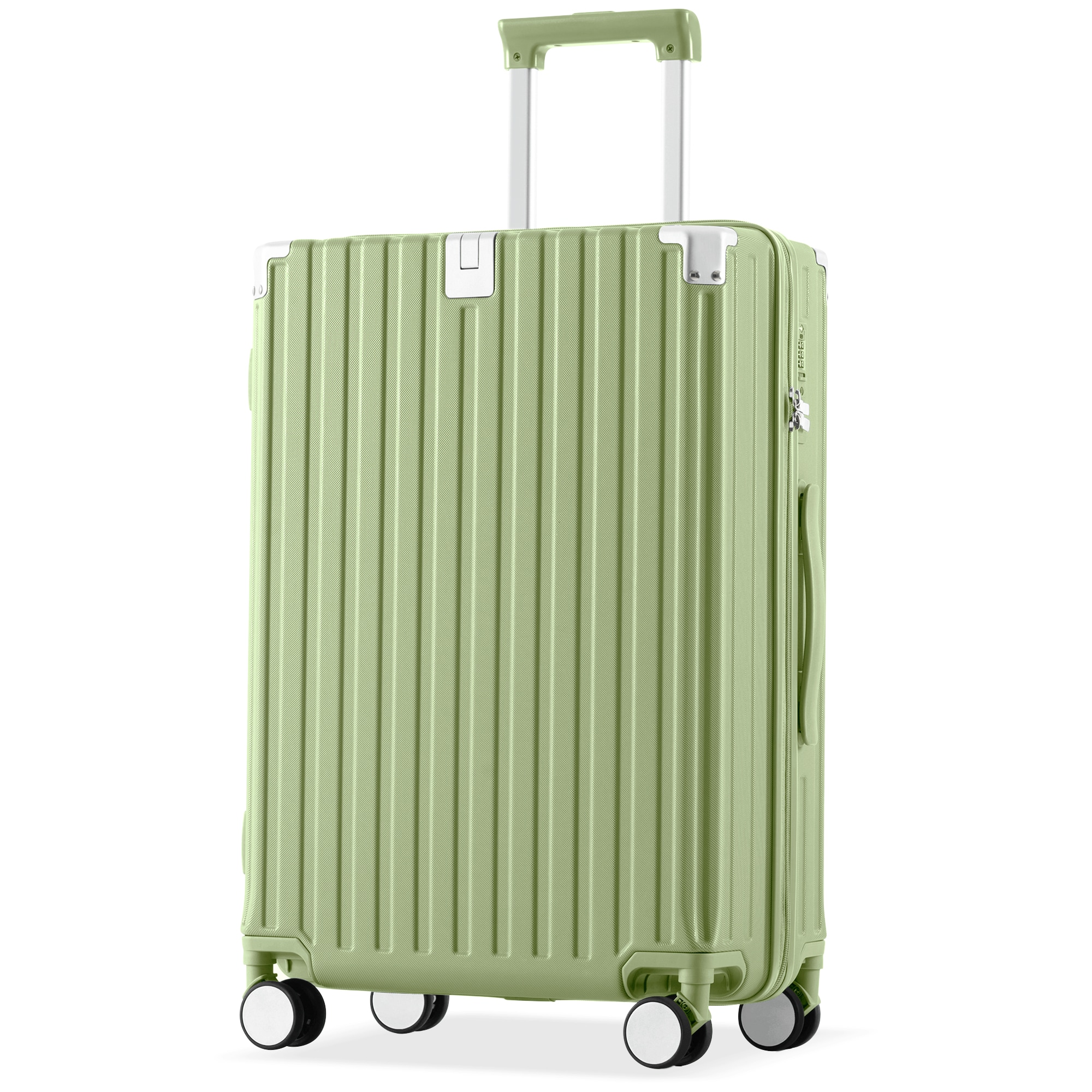 スーツケース Lサイズ キャリーケース キャリーバッグ Lサイズ ストッパー付き アルミコーナーパッド 7日14日 大容量超軽量 軽い おしゃれ かわいいダブルキャスター 大型 ファスナー suit