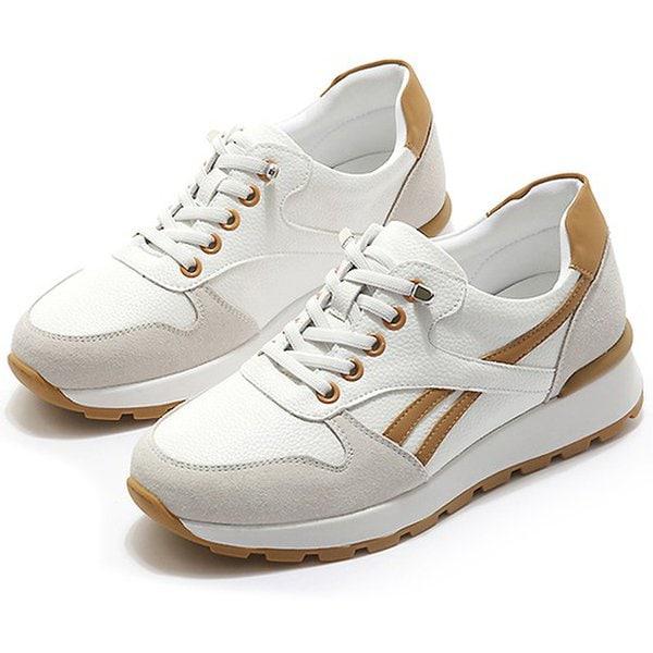 [シューズ] レザー 女性 レディース スリッポン スニーカー 4.5cm/3color sjperu-p193