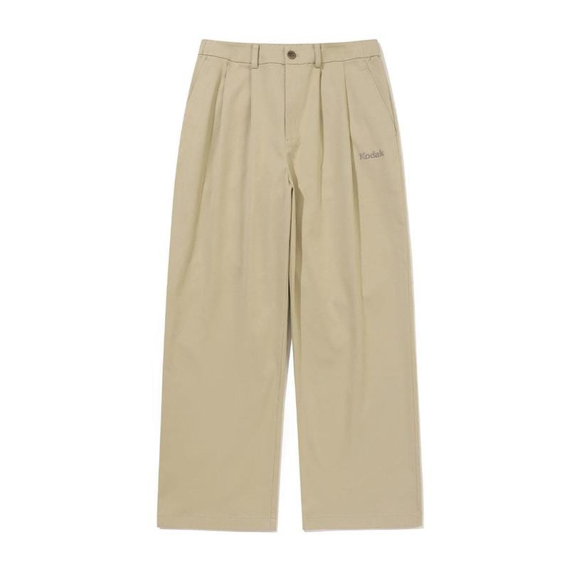 [公式]ピンタックワイドコットンパンツ BEIGE