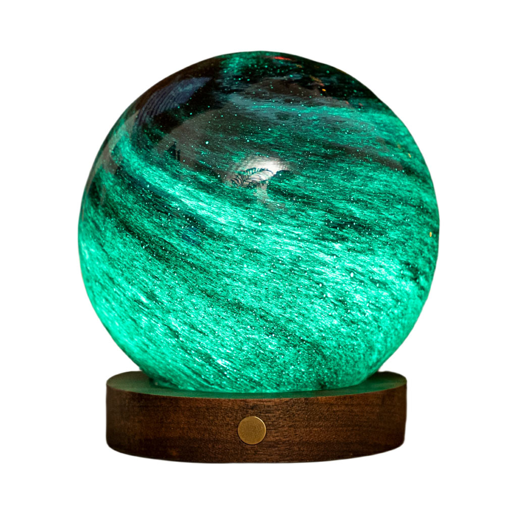 【正規取扱店】 インテリア Astra Glass Light Mini Gingko Design 照明 惑星 宇宙 手書き 吹きガラス LED アート 電池不要 充電式 お祝い 雑貨
