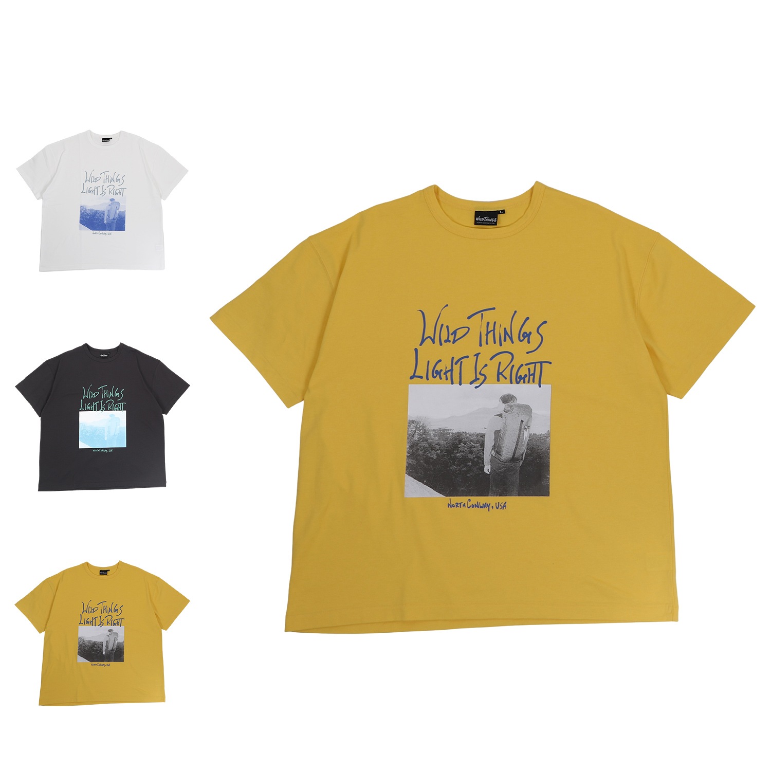 Tシャツ 半袖 クライミング ライト イズ ライト メンズ ホワイト チャコール イエロー 白 WT24051SK