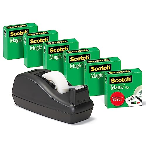 3M スコッチ テープ メンディングテープ 卓上ディスペンサー付 19mm×25.4m 小巻 6巻 810C40BK 5,347円