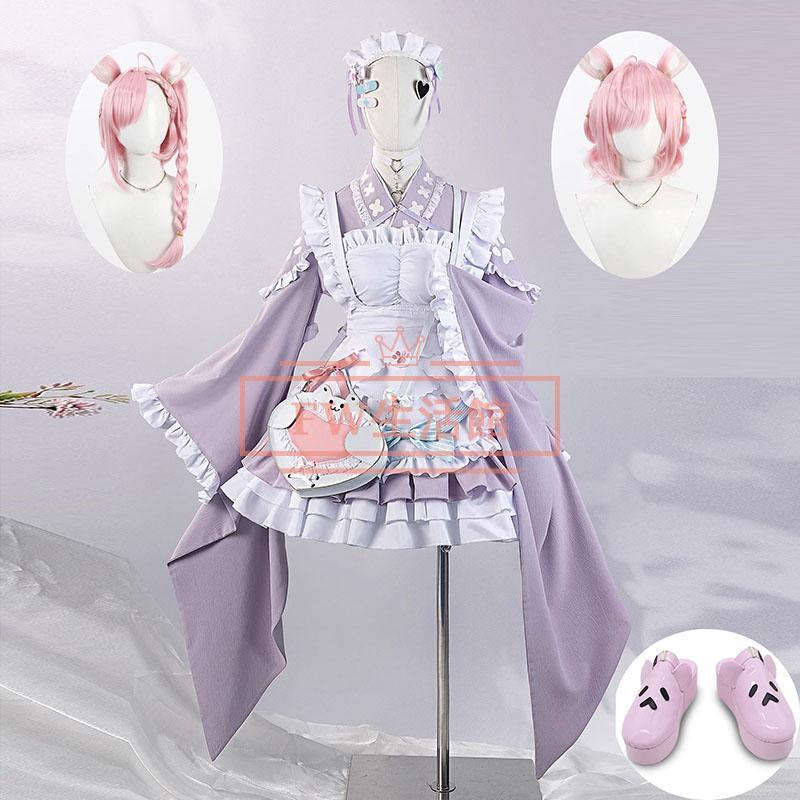 バーチャル YouTuber Vtuber 結城さくな Yuuki Sakuna 和風メイド コスプレ衣装 ウィッグ 靴 変装活動 仮装 学園祭 撮影 祭り クリスマス