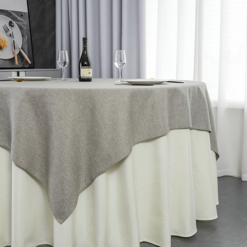 軽い高級生地レストランホテル宴会テーブルクロス家庭用高級二層エッジ防塵円卓テーブルクロス