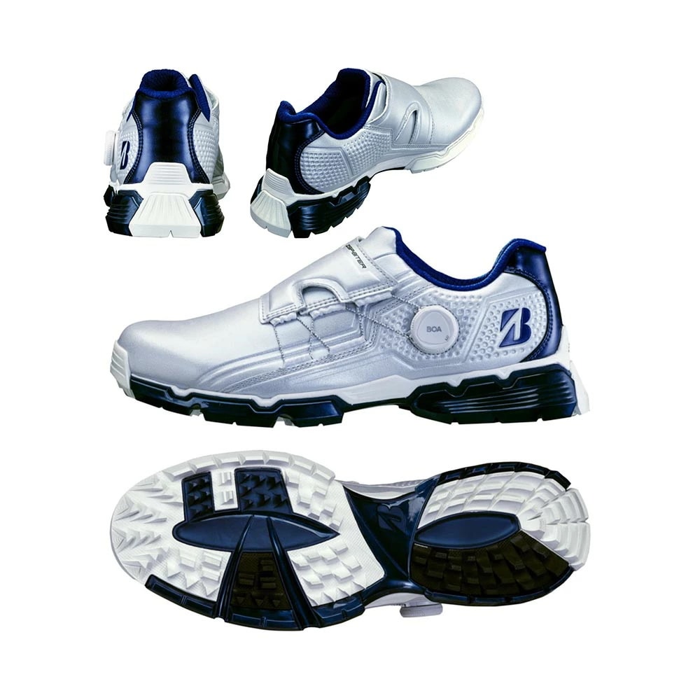 ゼロ・スパイク バイターツアー Boa スパイクレスシューズ SH2401 （SB）シルバー/ブルー 2024