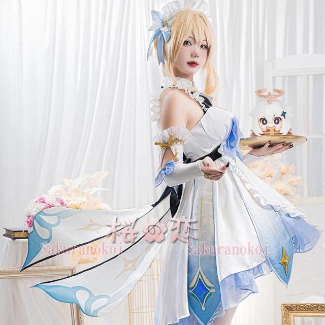 原神 げんしん genshin 主人公 蛍 メイド 風元素 衣装 cosplay イベント パーティー コスチューム 変装 仮装 uw1686
