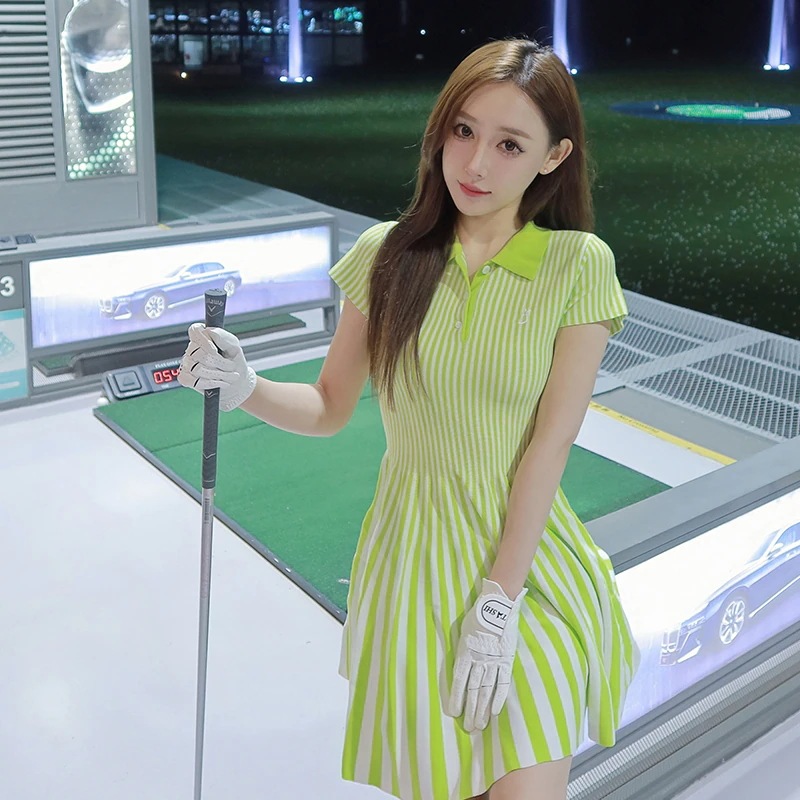 ゴルフウェア レディース スポーツウェア テニスウェア ゴルフスカート ワンピース 半袖 長袖 POLOシャツ Tシャツ スカート グリーン 女性 速乾 春 夏 秋冬 韓国風 おしゃれ