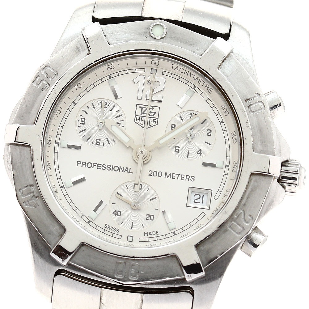 タグホイヤー TAG HEUER CN1111 エクスクルーシブ デイト クロノグラフ クォーツ メンズ _879864【中古】