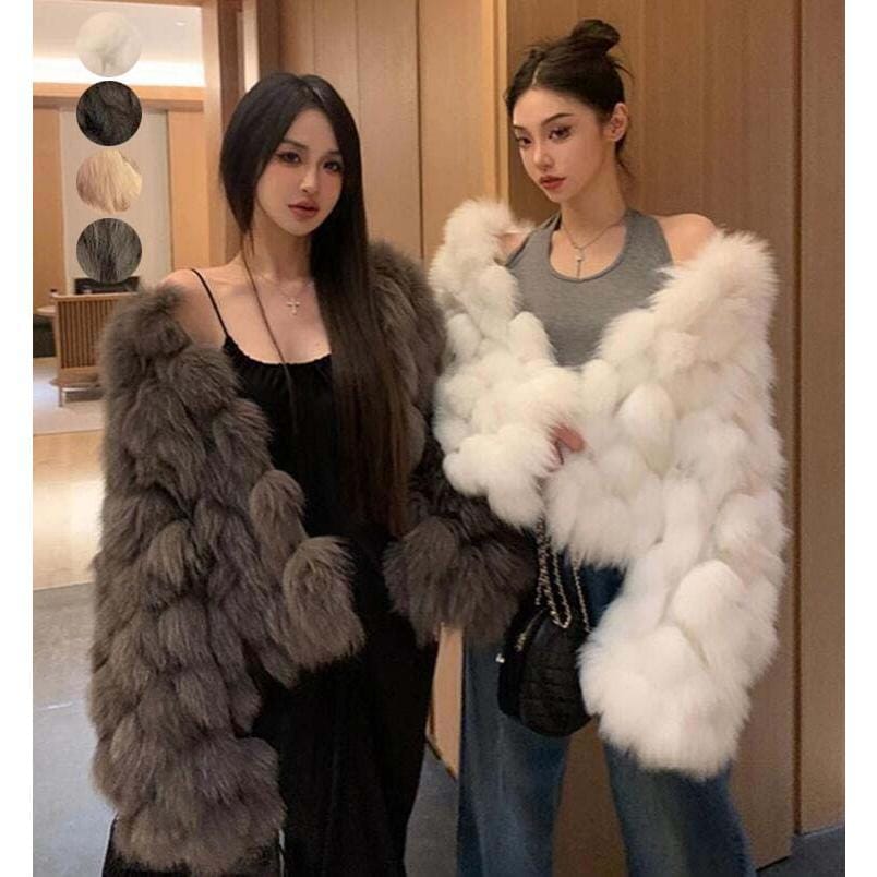 ファーコート もこもこ 体型カバー 防寒コート 通勤 通学 ボリュームファーコート レディース 可愛い 大人 暖かい ショートコート きれいめ ファー
