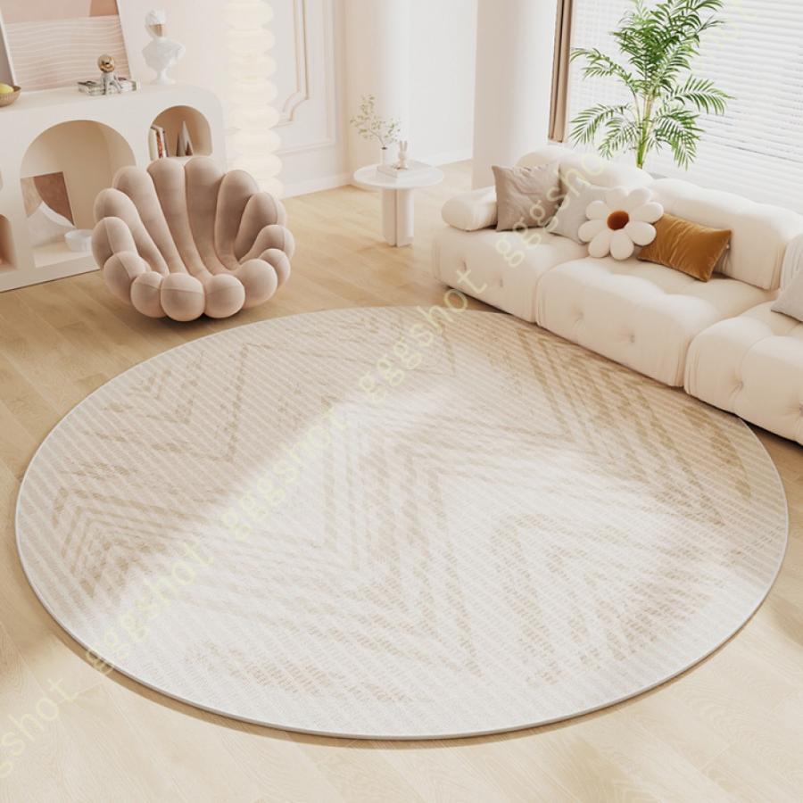 円形 カーペット 低反発 ラグマット 丸型 ラグカーペット プレイマット 絨毯 防音 フロアマット 軽量 折り畳み可 チェアマット 滑り止め 床保護 マット