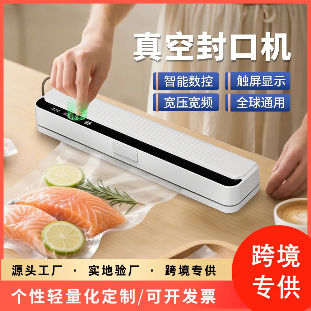 真空シール機ポータブル小型スマートタッチスクリーン全自動強力なプラスチックシール機食品保存包装機
