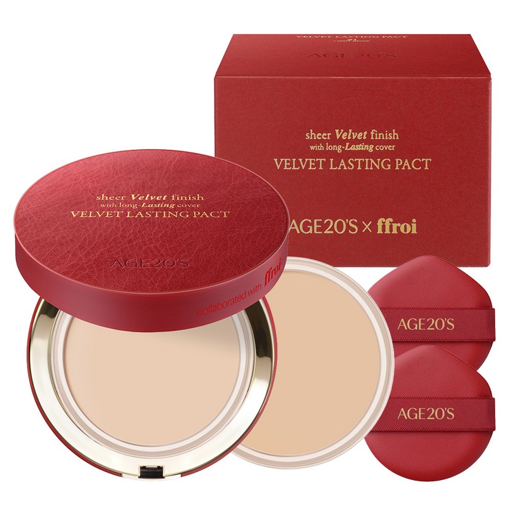 [V] AGE 20S ベルベットラスティング ffroi エディション Pact 本品 1個+refill1個 ファクト