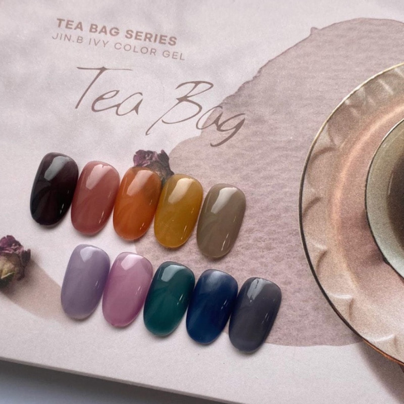 [GRACIA JIN B] 【TEA BAG 茶葉シリーズ】 SYRUP 11ml 10色 セット / 茶葉から出てきたように深く透明で透明なシロップゲルシリーズ