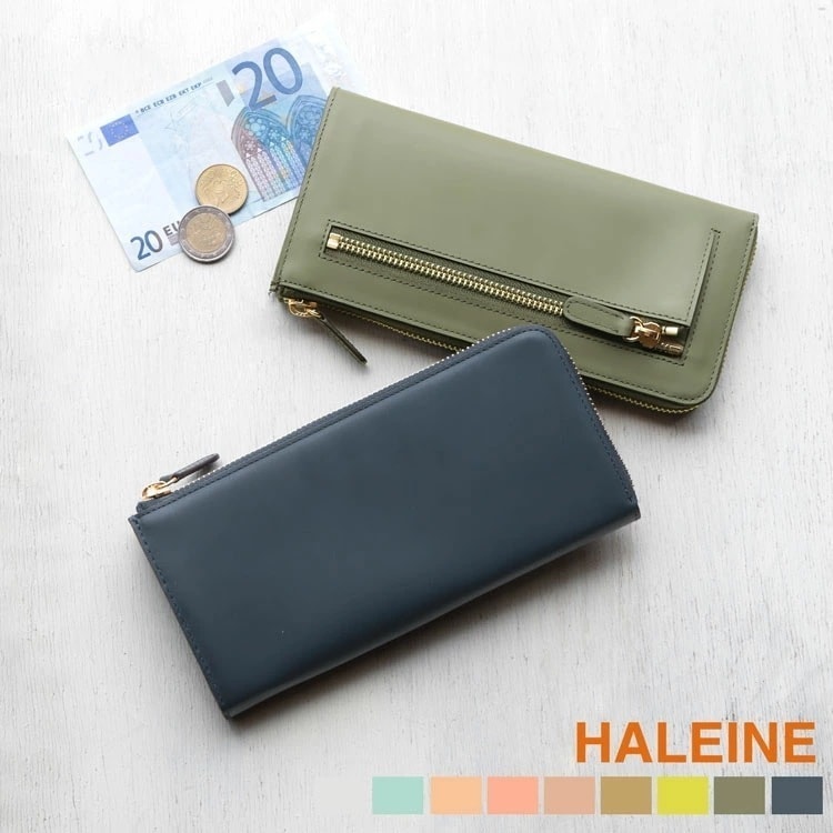 [HALEINE]フランス製牛革レザー長財布