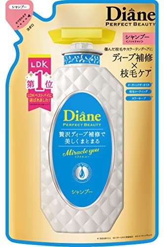 他サイト： Diane ダイアン シャンプー [カラーキープ&ダメージ補修] シャイニーフローラルの香り パーフェクトビューティ ミラクルユー 詰め替え 330mlの商品画像