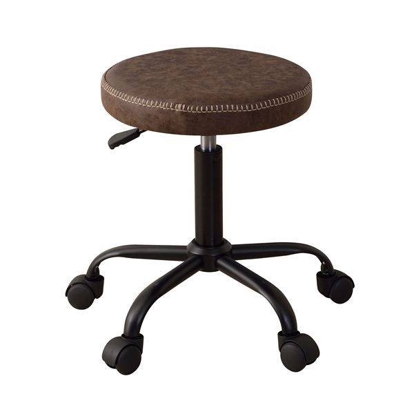 スツール ブラウン （約W51×D51×H44.5-56.6cm） 組立式