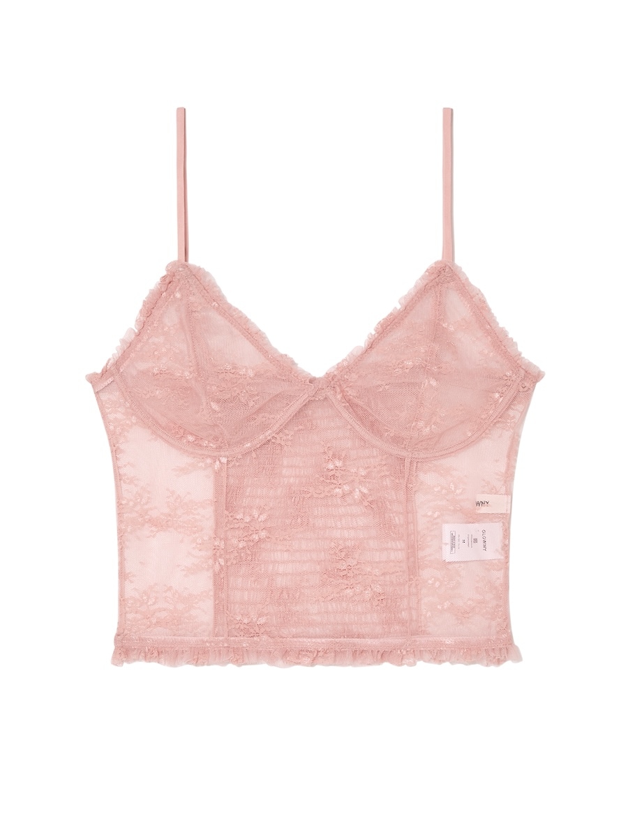 GLOWNY】 POLLY LACE BUSTIER : IVORY キャミソール