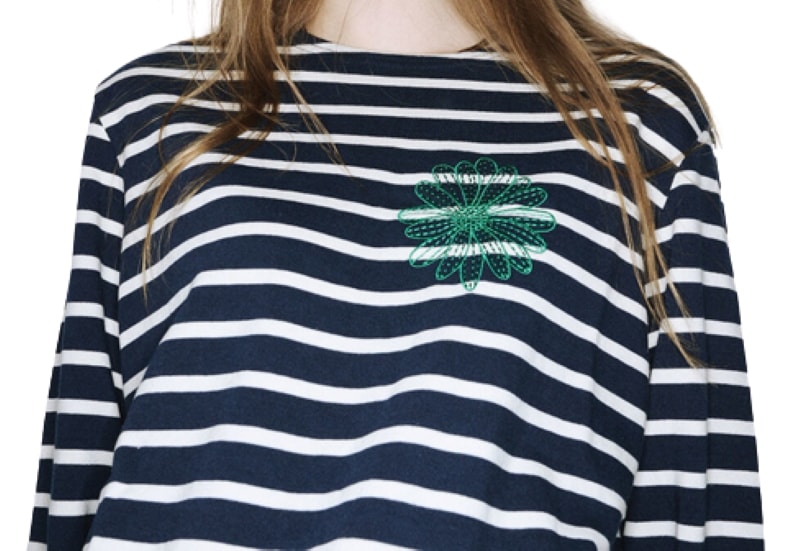 NAVY GREEN TSHIRT LONG SLEEVE STRIPE_ 2colors