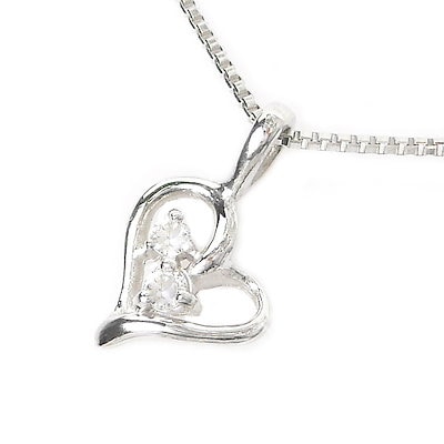 4℃ プラチナ ハートネックレス Pt850 4℃ ヨンドシー ハートモチーフ ダイヤモンド ネックレス PT850