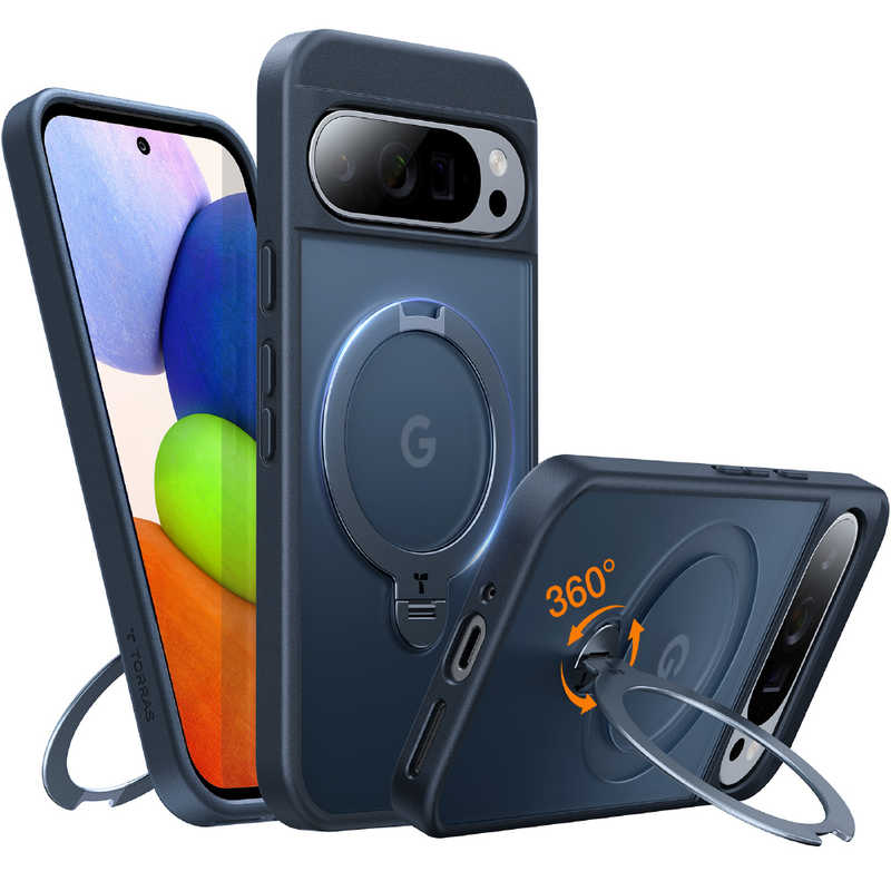 TORRASトラス　Torras - Ostand Spin for Google Pixel 9 Pro XL ［ Black ］ Torras トラス　X00FX2056