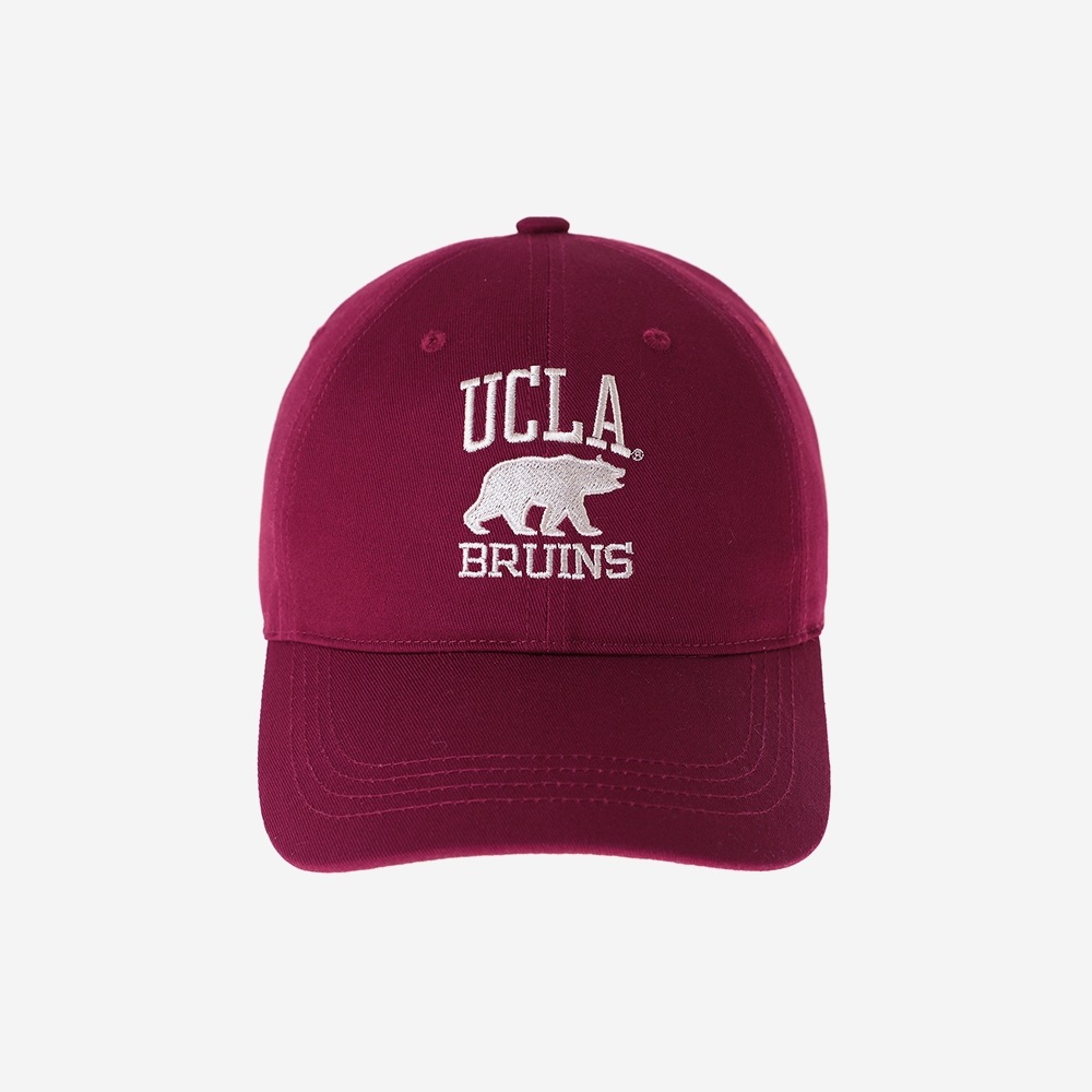 カリフォルニア大学ロサンゼルス校ユニセックスブルーインズベア刺繍入りコットンボールキャップ [バーガンディ] (UCRAC21_88)