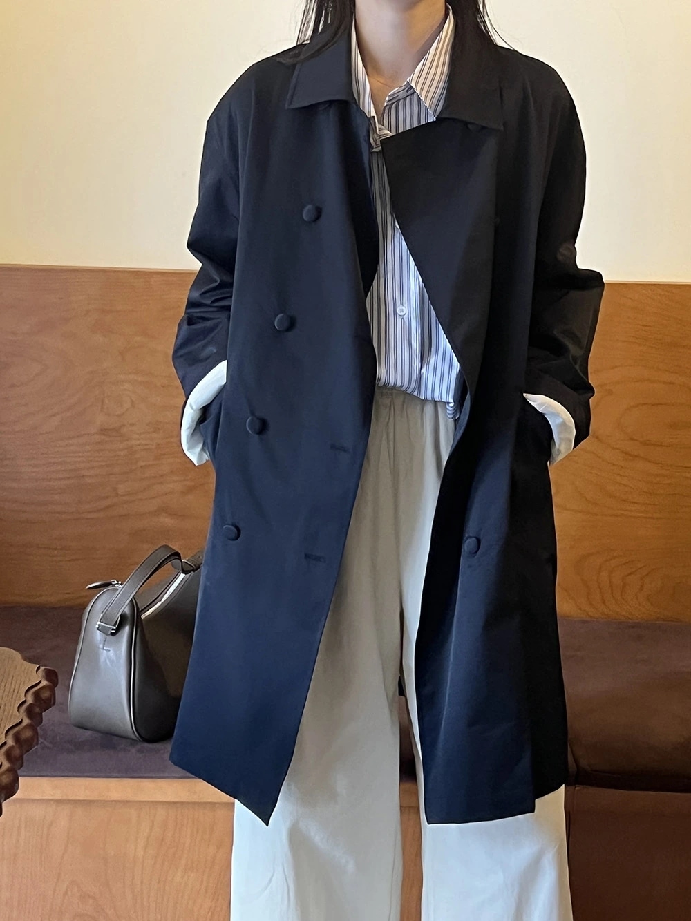 高品質大割引レンチコート　レディース アウター コート ジャケットコート トレンチコート ライトコート スプリングコート ロングコート トレンチ 長袖 ロング ベルト ボタン 通勤 オフィス オケージ