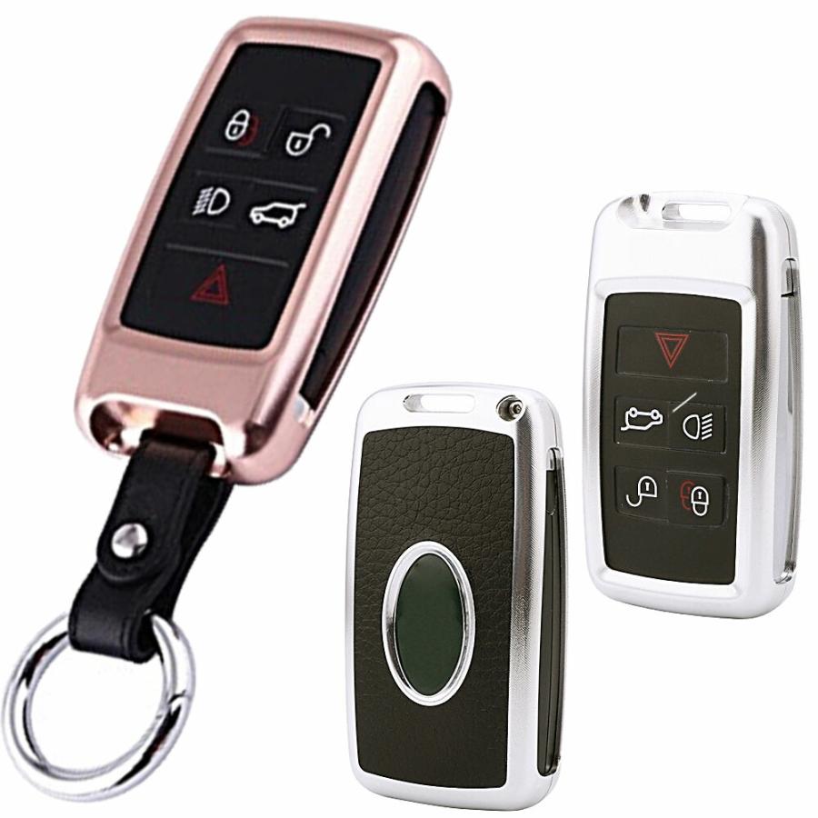 ジャガー ランドローバー B アルミ キーケース キーカバー レンジローバー イヴォーク ディスカバリー XE XF XJ Iペイス Eペイス Fペイス Fタイプ 本革ベルト