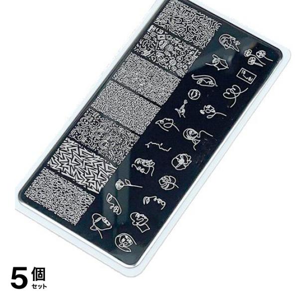 ICEGEL(アイスジェル) ネイルスタンプ用 メタルプレート AP-15 ポップアート 1枚入 5個セット