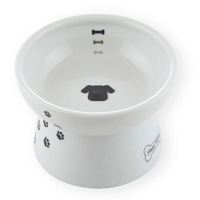 他サイト： 食器　犬用　ハッピーダイニング　脚付フードボウル　Ｓ　スモール　犬柄　犬用　ＣＲＣ40―20―05―10―05の商品画像