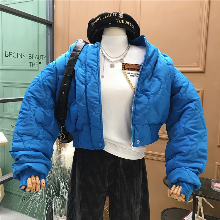 ショート丈 コットンジャケット 厚手 コットン ジャケット コート アウター 冬 韓国 ３カラー a2117