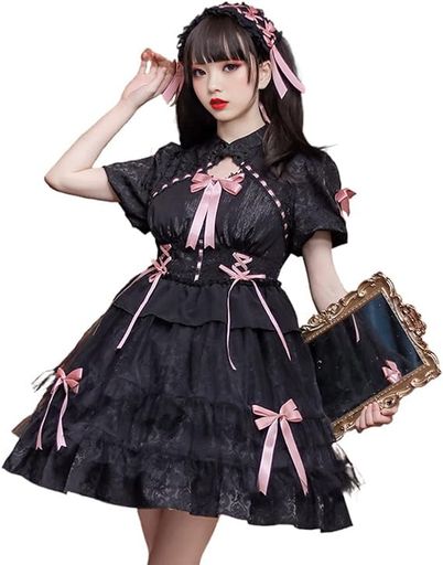 コスパ最高 即納 ワンピースXL ロリータ ゴスロリ 衣装 ロリータ コスプレ アニメ 大きいサイズ 森ガール 甘ロリ ゴシック ドレス 女装 服 メイド クリスマス ハロウィン お嬢様 かわいい ブ