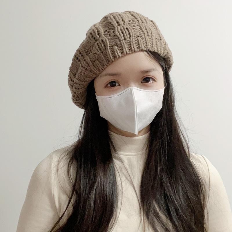 秋冬 コーデ レディース ファッション オシャレ アイテム カワイイ シンプル 大人カワイイ 伸縮性 ストレッチ ストレッチ ウール ベレー帽 ツイスト ニット ペインター ハット