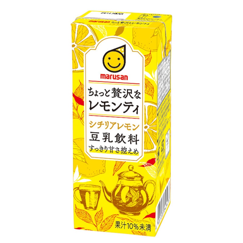 上等な [1本86円/72本入]マルサンアイ 200ml シチリアレモン ちょっと贅沢なレモンティ 豆乳飲料 豆乳