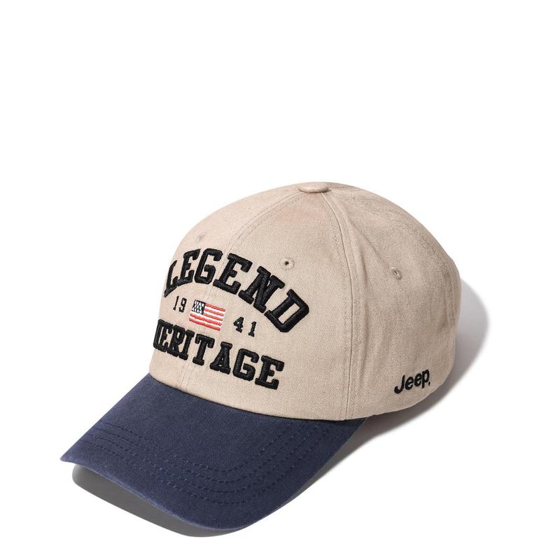 JQ4GCU167 ベージュ レジェンド ヘリテージ 星条旗 刺繍 ボールキャップ 野球帽