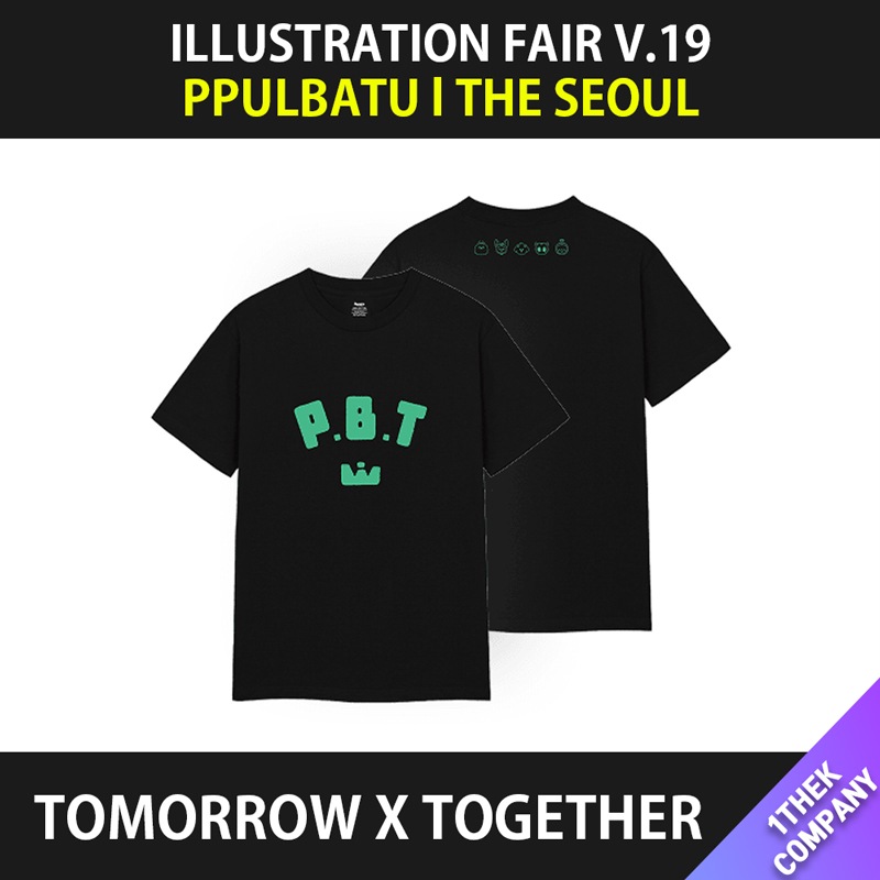 txt PPULBATU 香港限定 Tシャツ ブラック Qoo10] HYBE （S/S T-Shirt (black) : KPOP