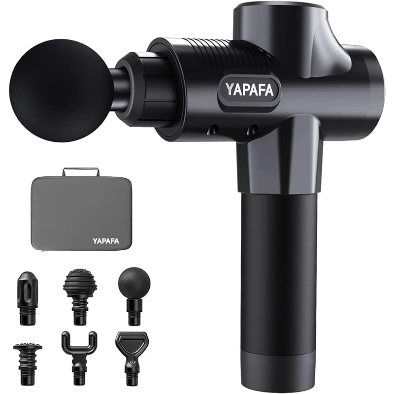 Y3 Pro 筋膜リリースガン 電動 防水 強力 静音 6種類アタッチメント 10mm振幅 20段階強力振動 家庭用 男女兼用 2年間メーカー保証